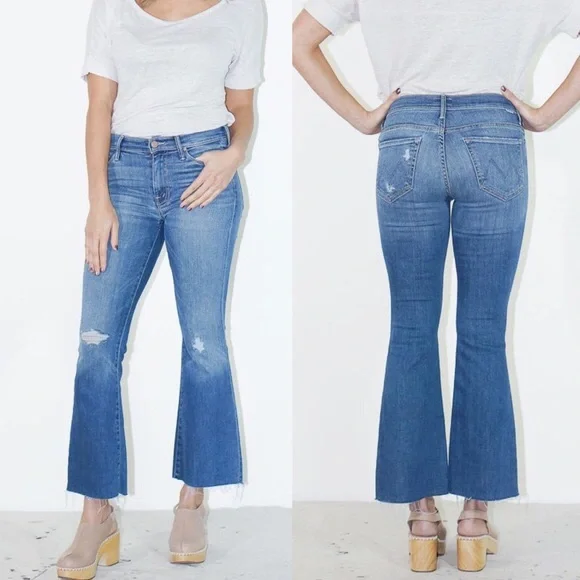 MOTHER the Weekender Ankle fray jeans in wild 28 - Picture 1 of 8